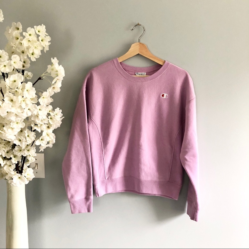 Light Pink Champion Reverse Weave Crewneck